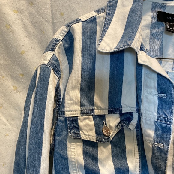 Striped Denim Jacket - Picture 3 of 4